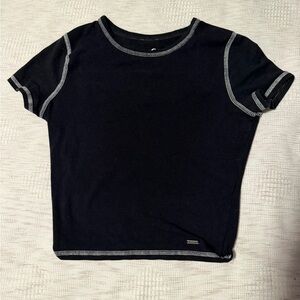 Hollister Black Tee with White Logo
